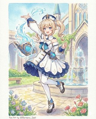 Barbara Genshin Impact Character Art